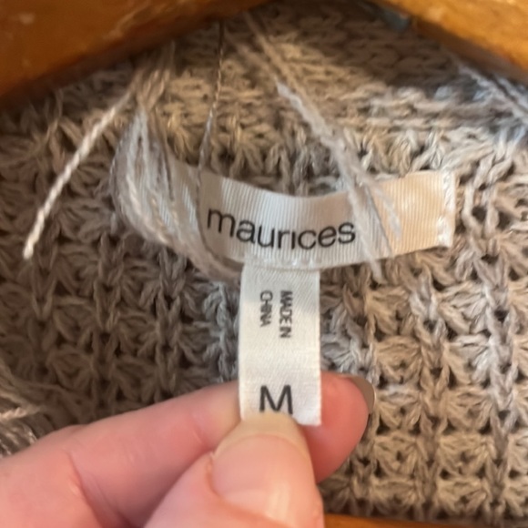 Maurice’s Gray Fringe Pocket Cardigan - Picture 3 of 4